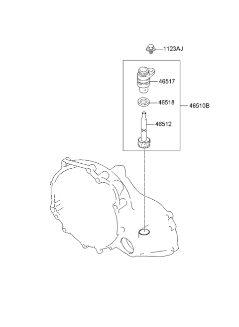 2008 Hyundai Tiburon Speedometer Driven Gear-Manual Diagram 2