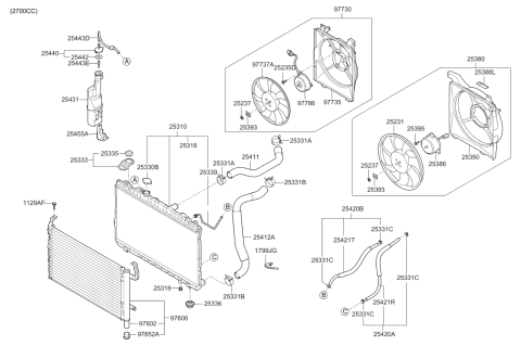 2007 Hyundai Tiburon Engine Cooling System Diagram 2