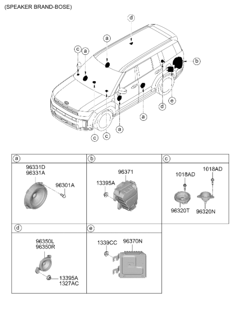 2025 Hyundai Santa Fe Speaker Diagram 2
