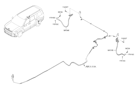 2024 Hyundai Santa Fe Brake Fluid Line Diagram 2