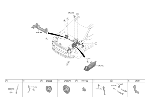 2026 Hyundai Santa Fe Grommet-Wiring Diagram for 91981-P6210
