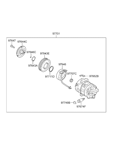 2025 Hyundai Santa Fe Field Coil Diagram for 97641-P6000
