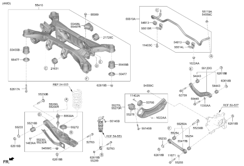 2024 Hyundai Santa Fe Rear Suspension Control Arm Diagram 2