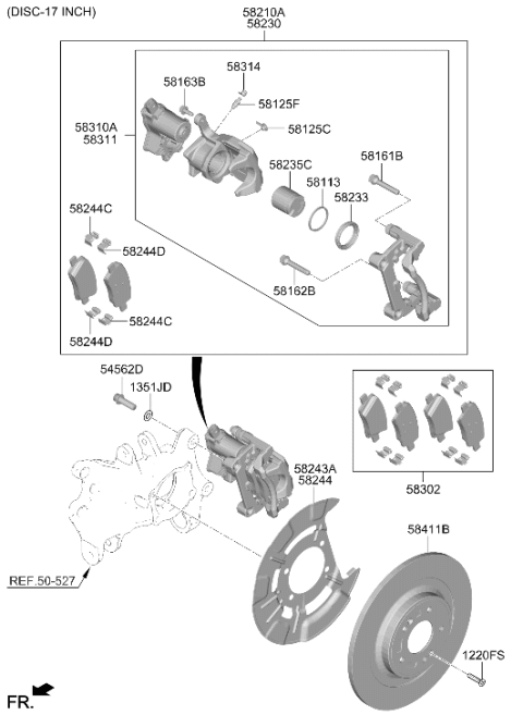 2025 Hyundai Santa Fe Disc Assembly-RR Brake Diagram for 58411-R5000