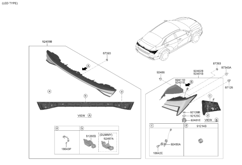 2022 Hyundai Elantra Korean made Rear Combination Lamp Diagram 2