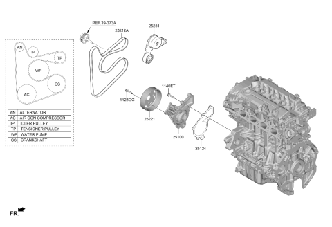 2021 Hyundai Elantra Korean made Coolant Pump Diagram 2