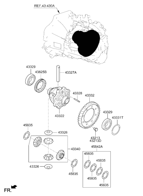 2022 Hyundai Elantra Korean made Transaxle Gear-Manual Diagram 3