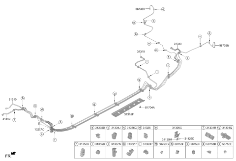 2022 Hyundai Elantra Korean made Fuel Line Diagram 3