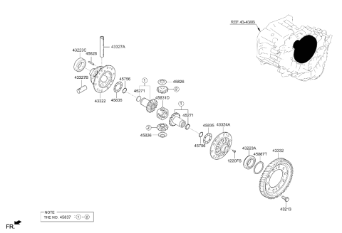 2022 Hyundai Elantra Korean made Transaxle Gear-Manual Diagram 4