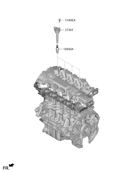 2021 Hyundai Elantra Korean made Spark Plug & Cable Diagram 2
