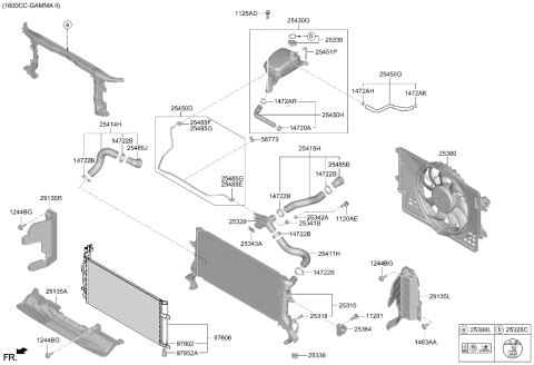 2022 Hyundai Elantra Korean made Engine Cooling System Diagram 2