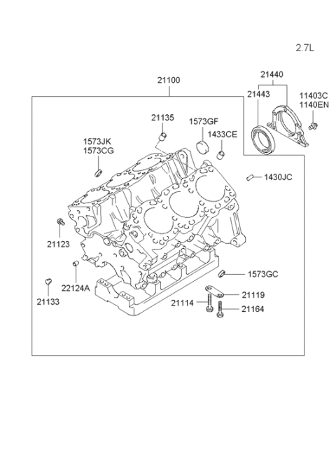 2004 Hyundai Sonata Cylinder Block Diagram 2