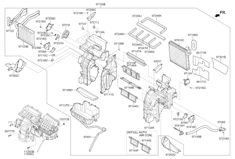 2015 Hyundai Elantra Temperature Door Actuator Diagram for 97159-1H050