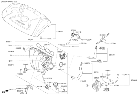 2014 Hyundai Elantra Korean made Intake Manifold Diagram 3