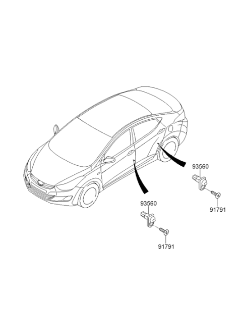 2014 Hyundai Elantra Korean made Switch Diagram 2
