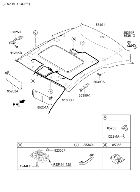 2015 Hyundai Elantra Bracket-Assembly Coat Hook,RH Diagram for 85361-3X500