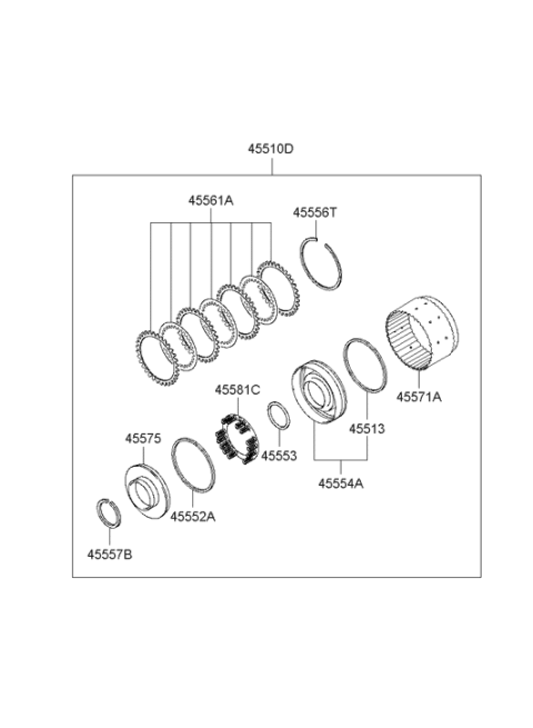 2009 Hyundai Santa Fe Old Body Style Transaxle Clutch - Auto Diagram 3