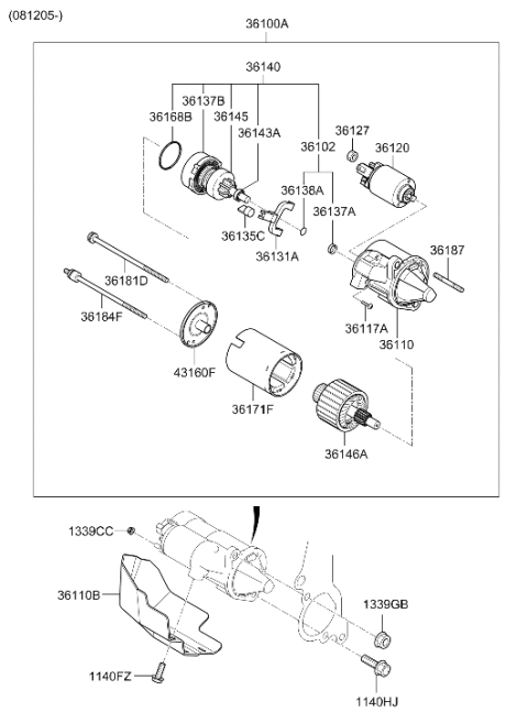 2009 Hyundai Santa Fe Old Body Style Starter Diagram 2
