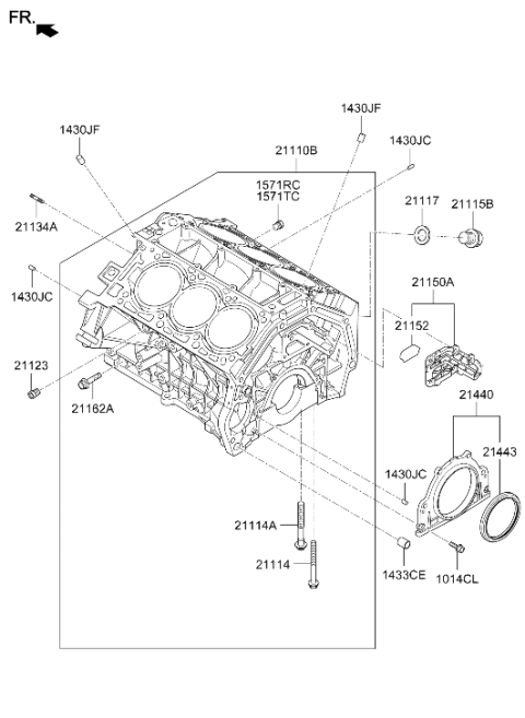 2009 Hyundai Santa Fe Old Body Style Cylinder Block Diagram 2