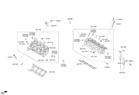 2009 Hyundai Santa Fe Old Body Style Cylinder Head Diagram 3