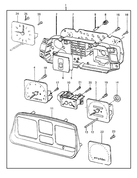 1987 Hyundai Excel Plate-BLANKING TACHOMETER Diagram for 94369-21550