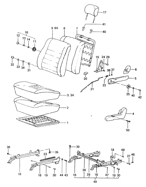 1986 Hyundai Excel Spring Washer Diagram for 13602-08006