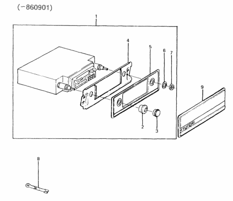 1985 Hyundai Excel Knob-Outer Diagram for 96116-21200