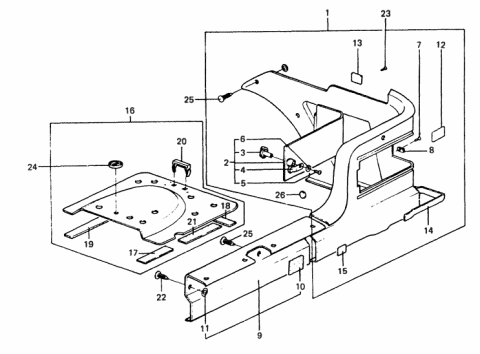 1986 Hyundai Excel Screw-Tapping Diagram for 12438-04123