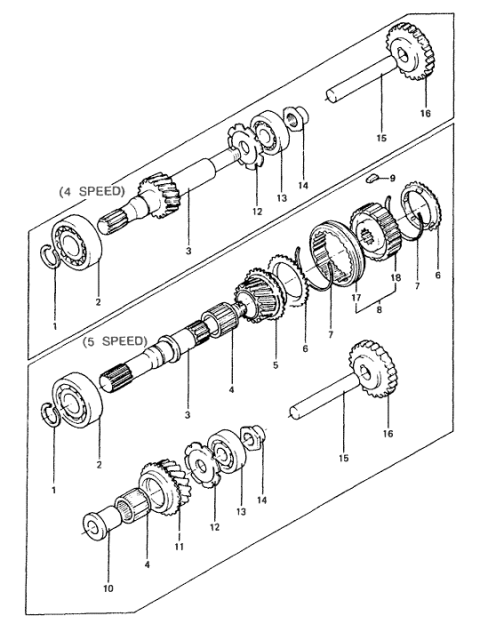 1985 Hyundai Excel Nut-Locking Diagram for 43216-21000
