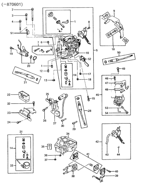 1985 Hyundai Excel Float & Pin Kit-CARBURETTOR Diagram for 32219-21200