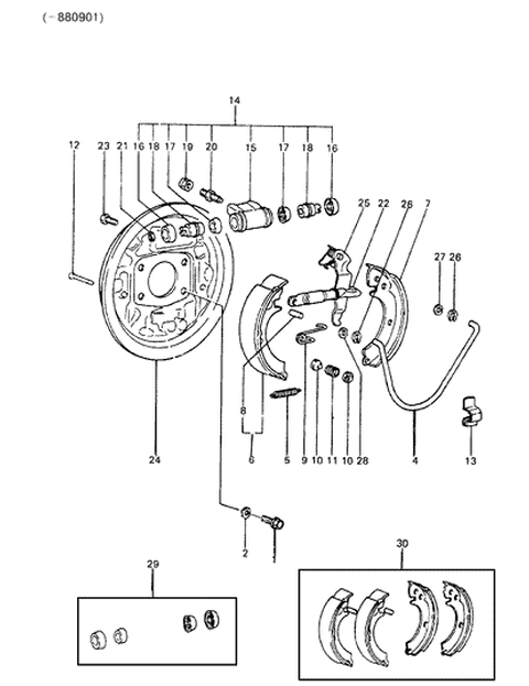 1987 Hyundai Excel Plain Washer Diagram for 13507-08001