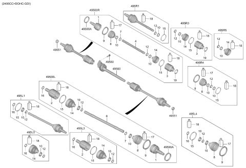 2018 Hyundai Tucson Drive Shaft-Front Diagram 4