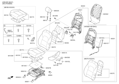 2017 Hyundai Tucson Gas Front Seat Diagram 3