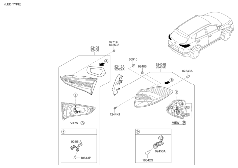 2018 Hyundai Tucson Rear Combination Lamp Diagram 2