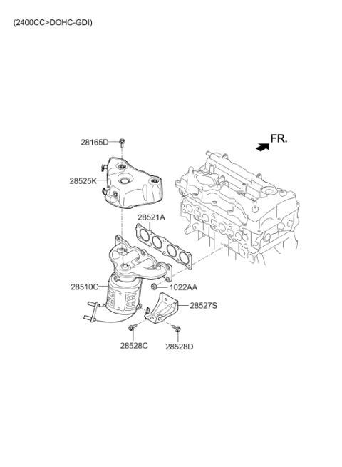 2018 Hyundai Tucson Exhaust Manifold Diagram 2