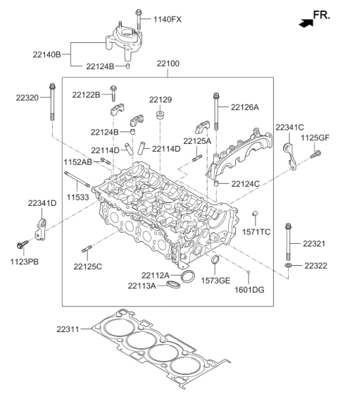 2018 Hyundai Tucson Cylinder Head Diagram 3
