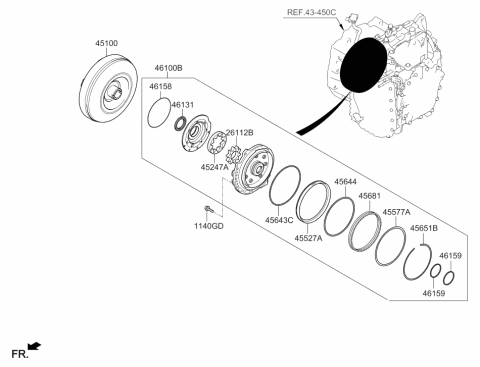 2018 Hyundai Tucson Oil Pump & TQ/Conv-Auto Diagram 3