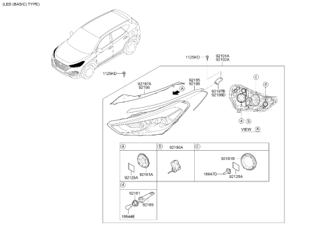 2016 Hyundai Tucson Gas Head Lamp Diagram 3