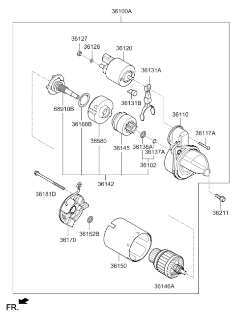 2016 Hyundai Tucson Screw Diagram for 36117-2B100