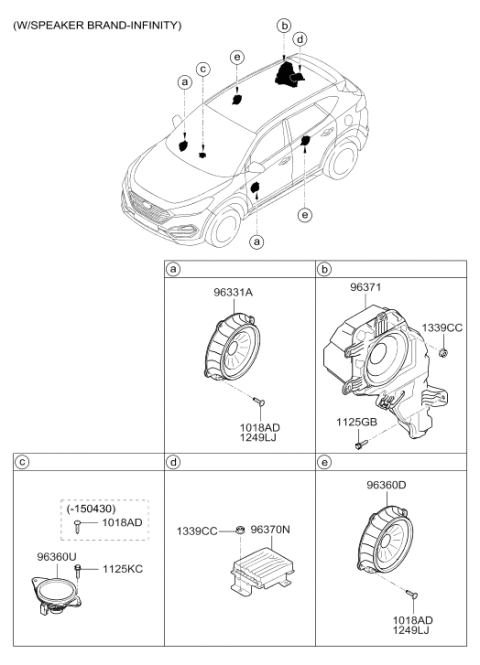2018 Hyundai Tucson Speaker Diagram 3