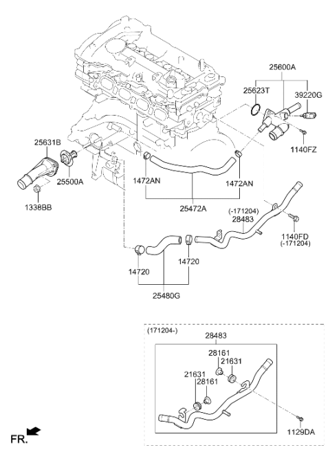 2016 Hyundai Tucson Ring O Diagram for 25623-2B000