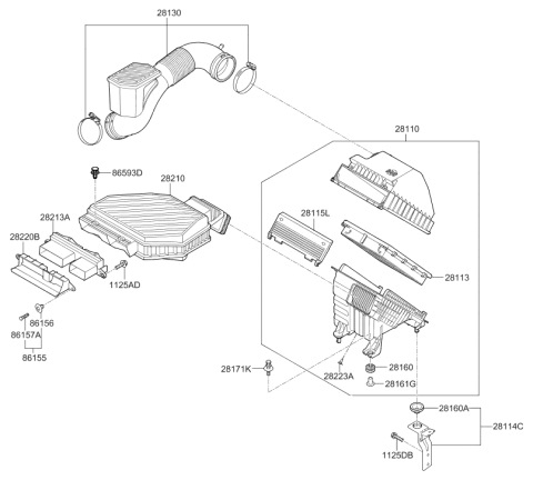 2018 Hyundai Tucson Air Cleaner Diagram 3