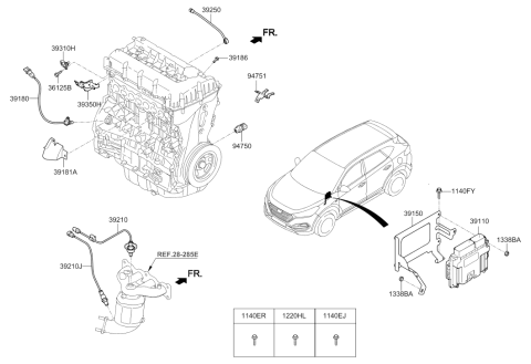 2018 Hyundai Tucson Electronic Control Diagram 3