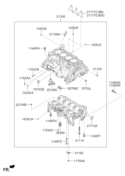 2016 Hyundai Tucson Sealing Cap Diagram for 15734-20000