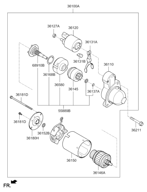 2018 Hyundai Tucson Starter Diagram 3