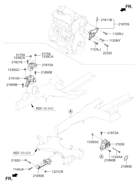 2017 Hyundai Tucson Bolt Diagram for 21892-C1000
