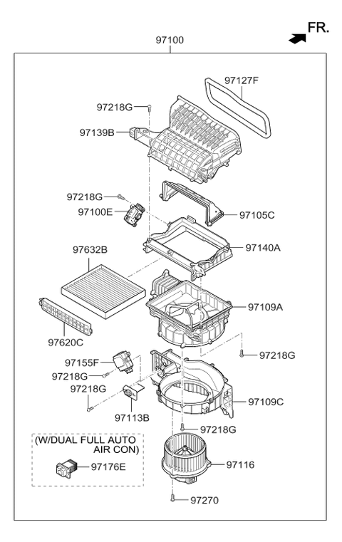 2018 Hyundai Tucson Heater System-Heater & Blower Diagram 2