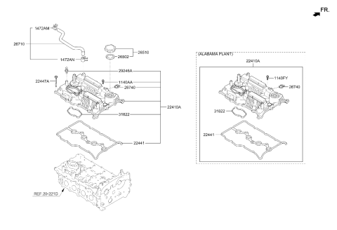2018 Hyundai Tucson Rocker Cover Diagram 3