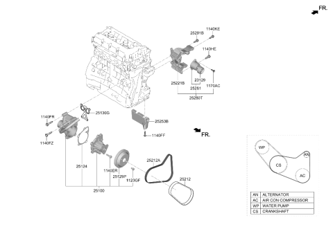 2018 Hyundai Tucson Coolant Pump Diagram 3