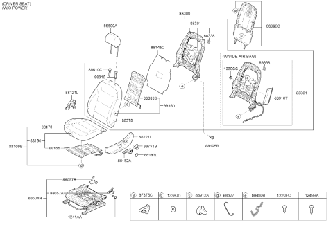 2022 Hyundai Ioniq Front Seat Diagram 2